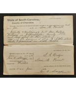 1902 antique MURDER ARREST WARRANT cherokee sc POWELL rutherfordton nc R... - £97.17 GBP