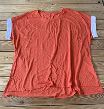 Laurie felt NWOT Women’s Contrast under sleeve t Shirt size 1X Coral white BR - £11.59 GBP