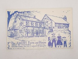 Lancaster PA Amish Farm House Postcard Unposted 1957 PA Dutch Tourist Bureau - £4.71 GBP