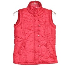 Paris Blues Quilted Zipper Puffer Vest Jacket XS Extra Small Rich Red - $19.78