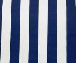 Richloom Cabana Stripe Cobalt Blue White Outdoor Multiuse Fabric By Yard 54&quot;W - £7.86 GBP