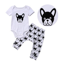 Newborn Baby Boy Girl Outfits Summer Top Romper+Dog Harem  Pants 2PCS Set US - £11.18 GBP