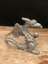 Vintage Gallo Pewter Dragon with Crystal Ball 1.5&quot; - £14.44 GBP