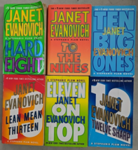 Janet Evanovich Hard Eight  To The Nines Ten Big Ones Eleven On Top  Twelve S X6 - £13.44 GBP
