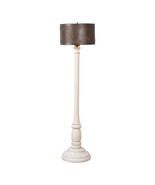 Irvins Country Tinware Brinton Floor Lamp in Rustic White with Metal Dru... - £592.46 GBP