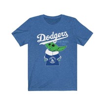 Baby Yoda-Los Angeles Dodgers T-shirt-Star Wars-The Mandalorian-Women&#39;s ... - £15.45 GBP