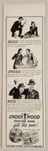 1940 Print Ad Under Wood Deviled Ham Newlywed Couple Enjoy Sandwiches - £7.29 GBP