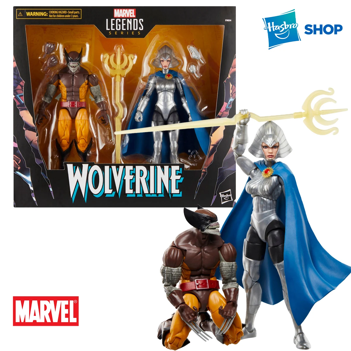 Original Hasbro Marvel Legends Series Wolverine and Lilandra Neramani 50Yrars - £130.96 GBP