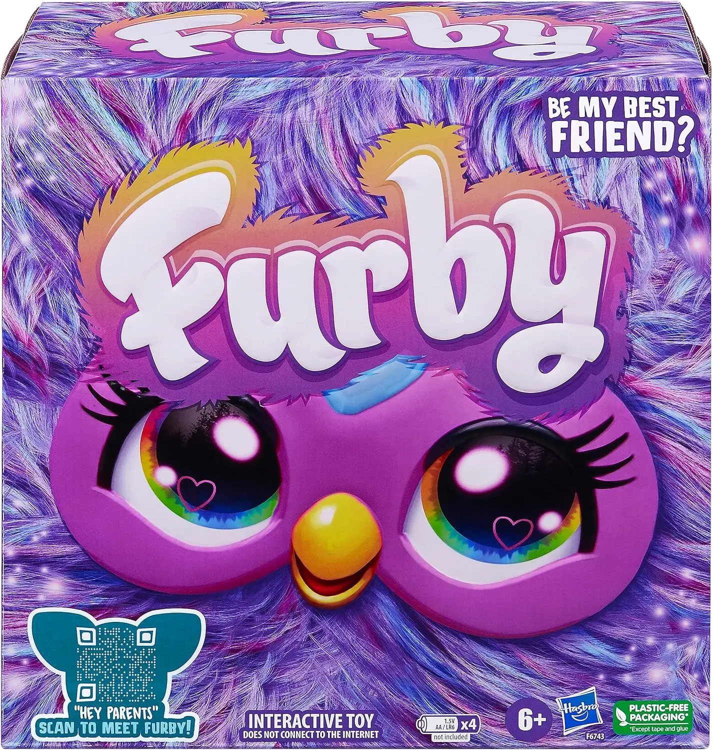 Original Furby Purple Interactive Plush Toys Kawaii Fashion Soft Toy Christmas - £195.20 GBP