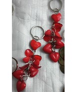 Hearts and Petals key chains, set of 2, great Valentine&#39;s Day gift! - £23.54 GBP