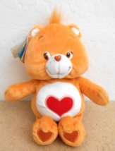 Tenderheart Bear Plush Vintage 2002 Care Bears 10&quot; Plush Orange Stuffed Animal - $15.47