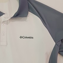 Columbia AM1075 Men's Gray & White Short Sleeve Pullover Polo Shirt Chest 48 image 4