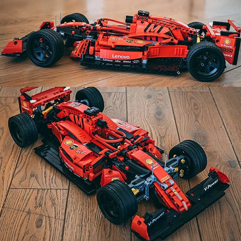 1200pcs High-Tech Formula Cars 023005 Red F1 Building Blocks Sports Racing Cars - £34.90 GBP+