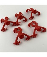 5x Red Replacement Frogs for Flippin Frogs Board Game 2007 Mattel - $5.35