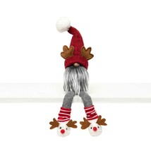Gnome R7601 Antler Sweater Hat Deer Slippers Grey Beard Wood Nose 15&quot; H - £19.78 GBP