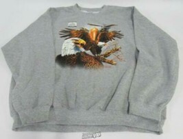 Wildlife Sweatshirt American "13 Hidden Eagles" in Grey XXL USA Birds Gray - £18.81 GBP