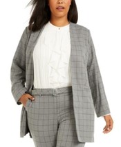 MSRP $160 Calvin Klein Plus Size Windowpane Topper Jacket Size 16W - £42.89 GBP