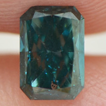 Radiant Shape Diamond Fancy Blue Color Loose Certified Enhanced 0.50 Carat VS1 - £307.69 GBP
