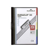 Durable Duraclip 50 Index Folder with 5-Part Divider for 1-50 Sheets A4 ... - $239.00