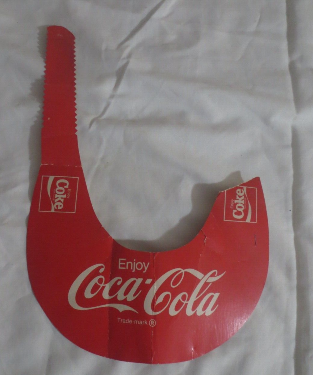 Coca-Cola Paperboard Visor an end is torn off free shipping - £3.04 GBP