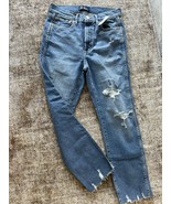 GAP High Rise Vintage Slim Jeans Women’s 6/28 Blue Denim Distressed New - $463.17 MXN