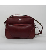 Vintage Airway Faux Leather Maroon Travel Shoulder Bag Carry On Luggage ... - $27.15 CAD