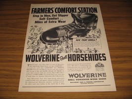 1947 Print Ad Wolverine Shell Horsehide Boots for Farmers Rockford,MI - £12.08 GBP