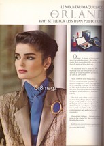 1982 Orlane Makeup Cosmetics Sexy Brunette Eva Voorhis Vintage Print Ad ... - £5.58 GBP