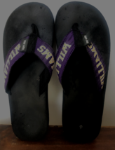 Nice Toe Goz WILLIAMS COLLEGE Purple /Gold Sz 9 Flip Flops Sandals - $14.84