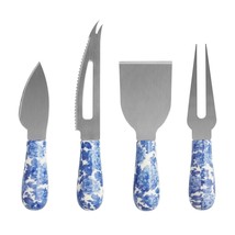 Pioneer Woman Heritage Floral Cheese Knife and Fork 4-pc Blue White Flowers - $26.97