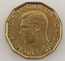 1945 Great Britain 3 Pence (UNC) Uncirculated Condition - $42.67