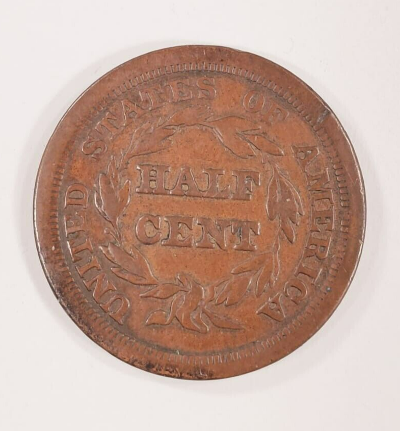 1851 Demi Cents En Fin + État, Marron Couleur, Fort Fin Si Non VF Item image 2