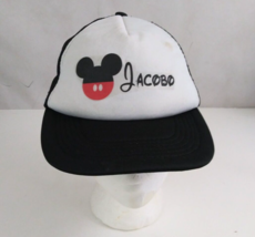 777 Urban Jungle Mickey Mouse Personalized Jacob Mesh Back Snapback Baseball Cap - £10.82 GBP