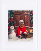, 11X14 White Picture Frame Made of 100% Solid Pine Wood and Te - £30.36 GBP