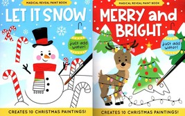Merry and Bright &amp; Let it Snow - Magical Reveal Paint Books (Set of 2 Books) - £8.67 GBP