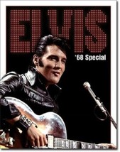 Elvis Presley The King of Rock n Roll &#39;68 Special Retro Vintage Metal Ti... - £12.63 GBP