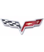 OEM Rear Bumper Chrome Crossflags Emblem Badge 08-12 Corvette 22901568 *... - £15.31 GBP