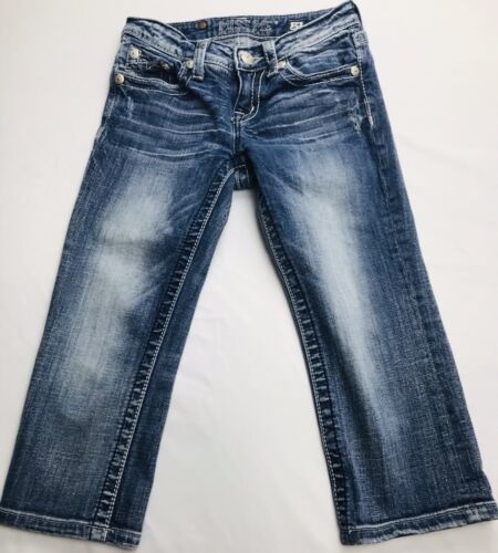 Miss Me Girls Size 14 Capris Jeans Pants Denim Brand Rhinestones JK1039P - $21.00