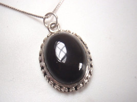 Black Onyx 925 Sterling Silver Pendant you will receive exact item pictured - $8.99