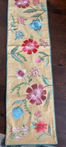 Max Studio Embroidered Table Runner Spring Summer Floral Cotton New - £31.59 GBP