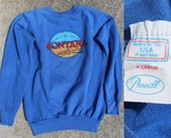 Vintage 1980&#39;s USA Montana Graphic Print Blue Sweatshirt Size xl PANNILL - £25.57 GBP