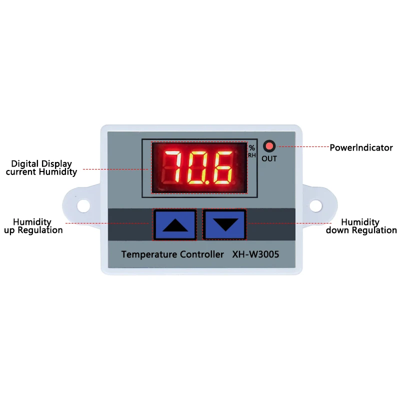 Play W3005 12V 24V 220V Digital Humidity Controller instrument Humidity control  - £24.49 GBP