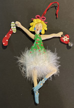 Fun Ballerina Christmas Ornament  6.5&quot; Collectable - £11.74 GBP