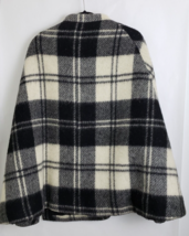 Vintage Boru Jimmy Hourihan Dublin Cape Coat Plaid Wool Black White Belt - £193.27 GBP