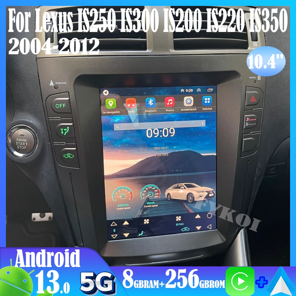 Android 13 For Lexus IS250 IS300 IS200 IS220 IS350 2004-2012 Car Radio - £370.47 GBP+