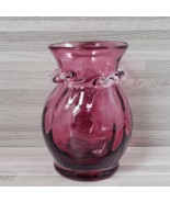 Cranberry Red Small Handblown Art Glass Bud Vase - £24.77 GBP