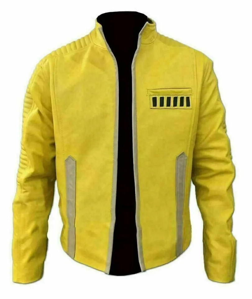 Star Wars Luke Sky Walker Yellow Leather Jacket For Men