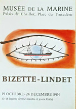 André Bizette Lindet –Musée Marine - Original Exhibition Poster - Affiche - 1984 - £104.66 GBP
