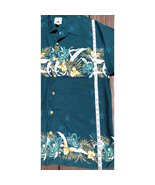 Original Island Sport Men XLG Green Yellow Floral Hawiaan Button S/S Shi... - $20.24 CAD