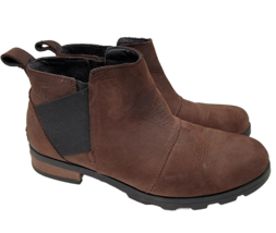 Sorel Emelie Women&#39;s Size 9 US Brown Leather Waterproof Chelsea Boots NL... - $54.40